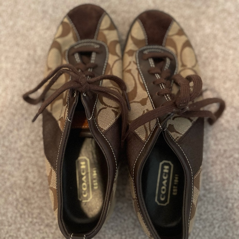 Coach brown sneakers